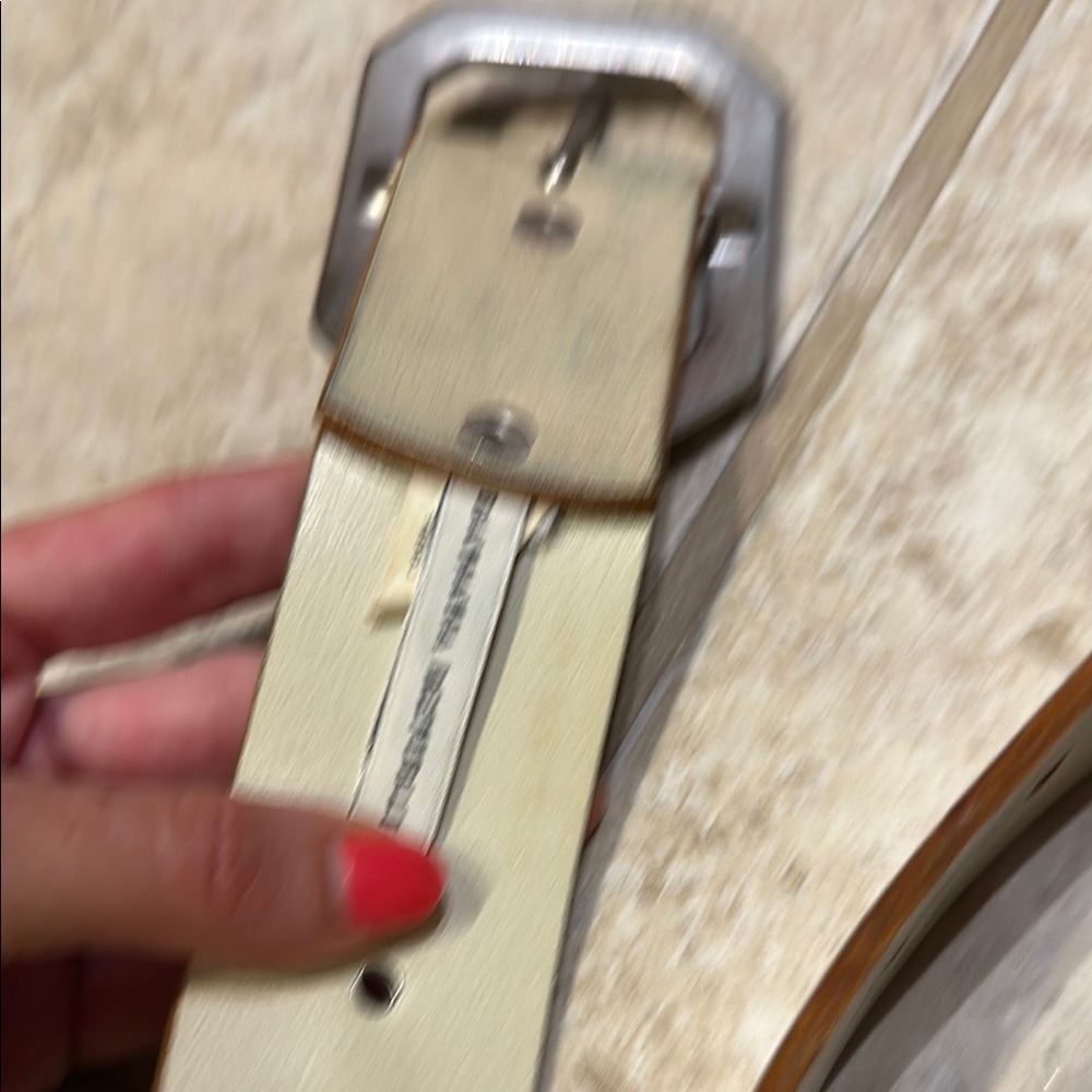 Banana Republic Tan Silver Belt Classic Leather Accessory - Picture 3 of 5